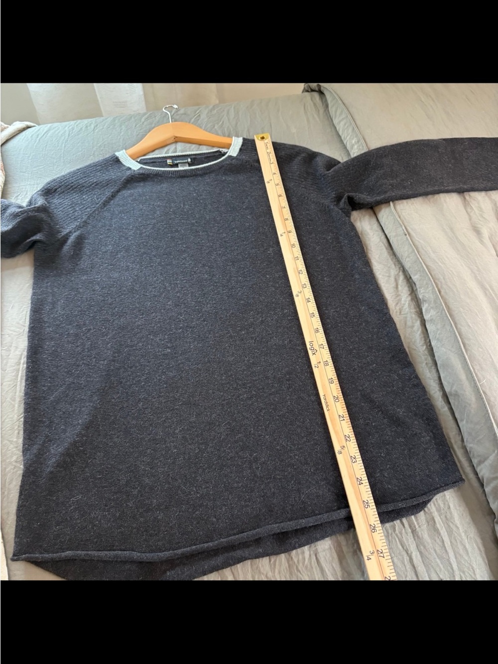Smartwool Bell Sleeve Crew Neck Sweater Charcoal Heather. Size Small. - Picture 11 of 11